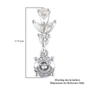 120 Facet Moissanite Dangle Earrings in Platinum Over Sterling Silver 2.35 ctw - Sticky add to cart bar