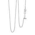 Sterling Silver 0.60mm Chain with Heart Bolo Extender 24 Inches 1.80 Grams - Sticky add to cart bar