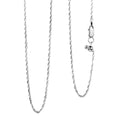 Sterling Silver 0.97mm Rope Chain with Heart Bolo Extender 24 Inches 3.10 Grams - Sticky add to cart bar