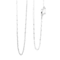 Sterling Silver 1.7mm Station Curb Chain with Heart Bolo Extender 24 Inches 1.70 Grams - Sticky add to cart bar