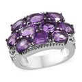 Amethyst Ring in Stainless Steel 4.25 ctw - Sticky add to cart bar