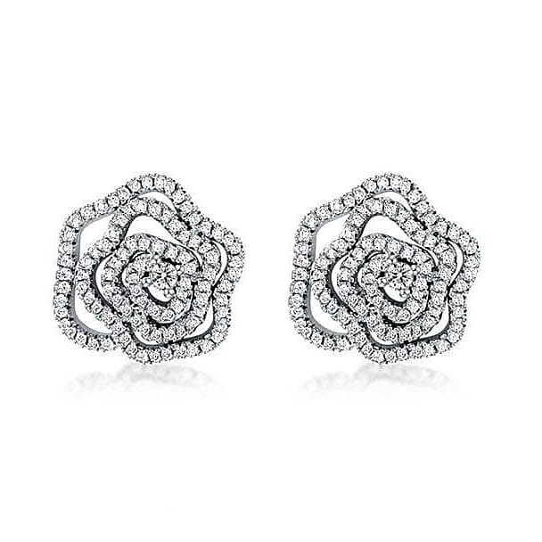 Earrings in Platinum Bond