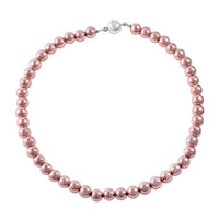 Rose Gold Hematite Beaded Multi-Row Necklace 18 Inches in Silvertone 650.00 ctw