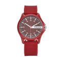 Strada Japanese Movement Watch with Red Silicone Strap (39.87 mm) (6.25-8.50 Inches) - Sticky add to cart bar
