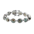 Natural Zimbaprase Bracelet in Platinum Over Sterling Silver (6.50 In) 13.50 Grams 40.00 ctw - Sticky add to cart bar