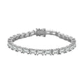 Emerald Cut Moissanite Tennis Bracelet in Vermeil Yellow Gold Over Sterling Silver (6.50 In) 11.90 Grams 15.50 ctw - Sticky add to cart bar