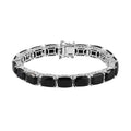 Australian Black Tourmaline Tennis Bracelet in Platinum Over Sterling Silver (6.50 In) 12.90 Grams 41.00 ctw - Sticky add to cart bar