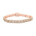 Natural Champagne Diamond Bracelet in Vermeil Rose Gold Over Sterling Silver (7.25 In) 13 Grams 5.00 ctw - Sticky add to cart bar
