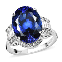 Doorbuster RHAPSODY 950 Platinum AAAA Tanzanite and E-F VS Diamond Ring 7.50 Grams 9.40 ctw