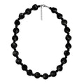 Black Agate Necklace (20 Inches) in Stainless Steel 287.05 ctw , Tarnish-Free, Waterproof, Sweat Proof Jewelry - Sticky add to cart bar