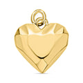 Electroforming Gold Collection 18K Yellow Gold Heart Pendant - Sticky add to cart bar
