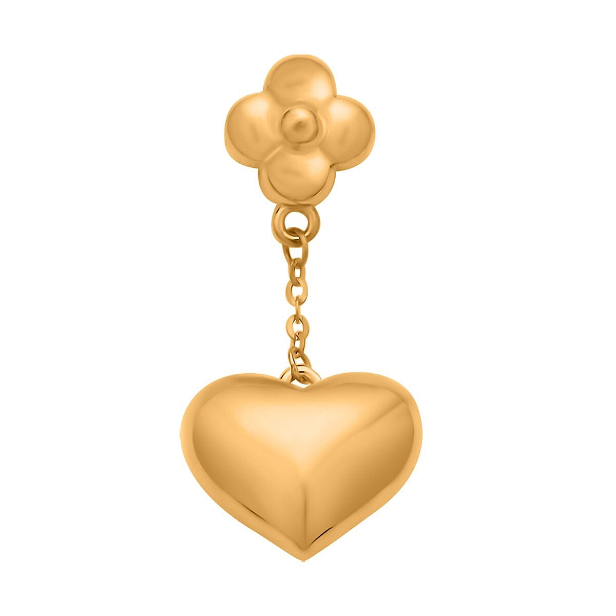 Electroforming Gold Collection 18K Yellow Gold Heart Pendant