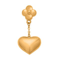 Electroforming Gold Collection 18K Yellow Gold Heart Pendant - Sticky add to cart bar