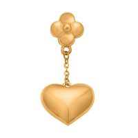 Electroforming Gold Collection 18K Yellow Gold Heart Pendant