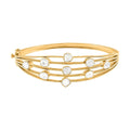 Polki Diamond Bangle Bracelet in Vermeil Yellow Gold Over Sterling Silver (7.25 in) 2.00 ctw - Sticky add to cart bar