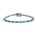 Doorbuster Malgache Neon Apatite and Natural White Zircon Bracelet in Platinum Over Sterling Silver (6.50 In) 8 Grams 5.75 ctw - Sticky add to cart bar