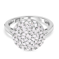White Diamond 0.50 ctw Cluster Ring
