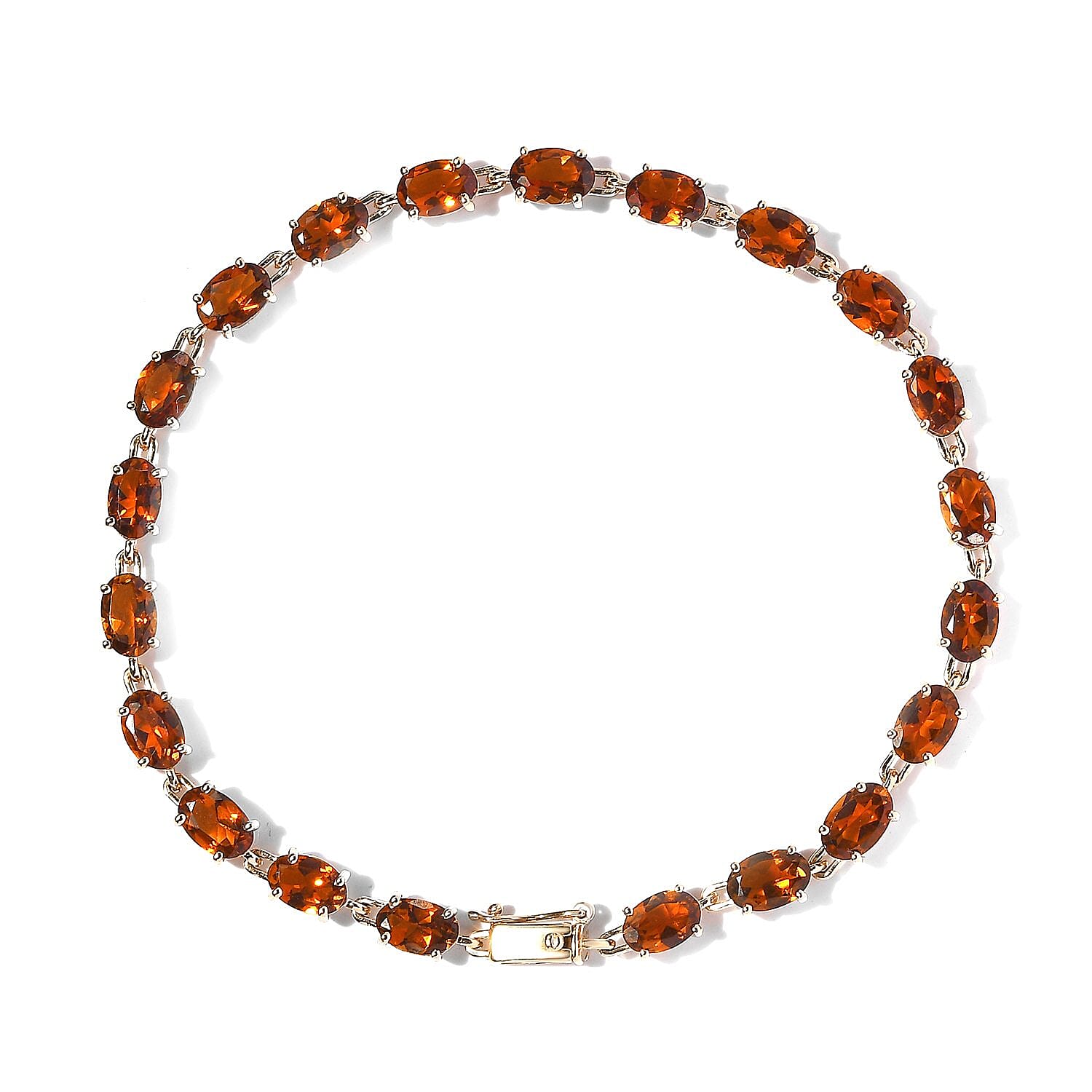 LUXORO 10K Yellow Gold Premium Natural Tanzanian Golden Tourmaline Bracelet (7.25 In) 3.10 Grams 8.60 ctw