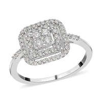 LUXORO 10K White Gold Lab Grown Diamond (G-H, SI) Ring (Size 10.0) 0.50 ctw