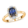 ILIANA 18K Yellow Gold AAA Tanzanian Color Change Sapphire and G-H SI Diamond Ring 4 Grams 1.90 ctw - Sticky add to cart bar