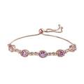 AAA Patroke Kunzite and Moissanite Bracelet in Vermeil RG Over Sterling Silver (10.50 In) 6.00 ctw - Sticky add to cart bar