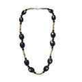 Black Agate and Unakite Beaded Necklace 20 Inches in Sterling Silver 181.30 ctw - Sticky add to cart bar