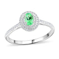 Doorbuster Certified & Appraised RHAPSODY 950 Platinum AAAA Paraiba Tourmaline and E-F VS Diamond Double Halo Ring 3.46 Grams 0.60 ctw - Sticky add to cart bar