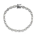 Mexican Hyalite Opal Tennis Bracelet in Platinum Over Sterling Silver (7.25 In) 8.40 ctw with Free UV Flash Light - Sticky add to cart bar