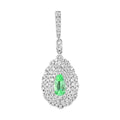 Certified & Appaised Rhapsody 950 Platinum AAAA Paraiba Tourmaline and E-F VS Diamond Pendant 0.60 ctw - Sticky add to cart bar
