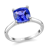 Doorbuster Certified & Appraised RHAPSODY 950 Platinum AAAA Tanzanite and E-F VS Diamond Ring 5.95 Grams 3.40 ctw