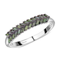 Green Diamond Ring in Rhodium & Platinum Over Sterling Silver 0.33 ctw