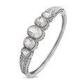 Montezuma Prasiolite 5 Stone Bangle Bracelet in Stainless Steel (7.50 In) 30.00 ctw , Tarnish-Free, Waterproof, Sweat Proof Jewelry - Sticky add to cart bar