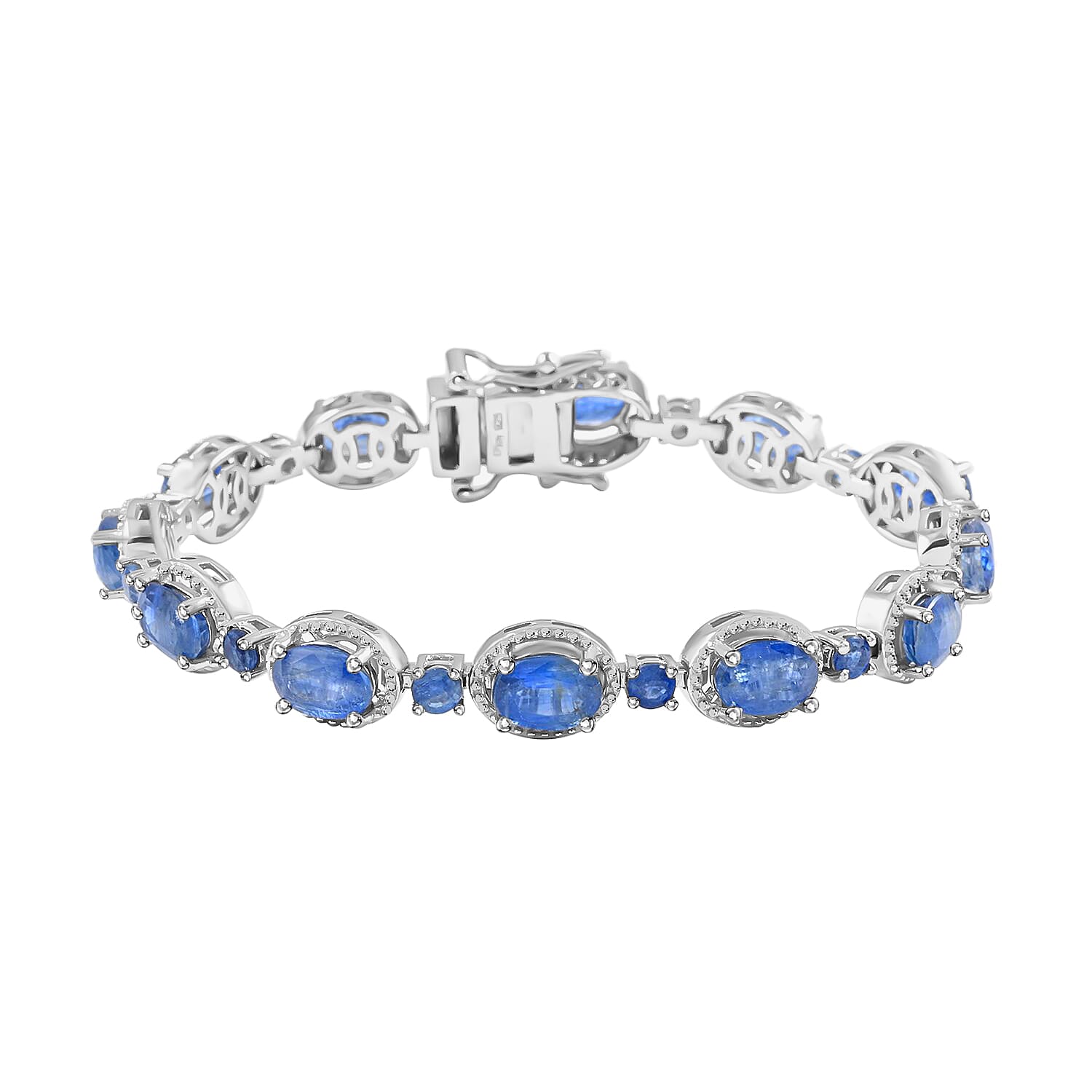 Doorbuster Kashmir Kyanite Bracelet in Platinum Over Sterling Silver (6.50 In) 13.75 ctw