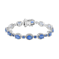 Doorbuster Kashmir Kyanite Bracelet in Platinum Over Sterling Silver (6.50 In) 13.75 ctw