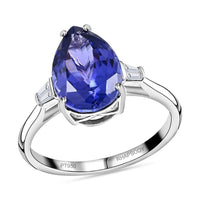 Doorbuster Certified & Appraised RHAPSODY 950 Platinum AAAA Tanzanite and E-F VS Diamond Ring 5 Grams 5.30 ctw
