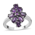 Amethyst Elongated Ring in Stainless Steel 1.85 ctw - Sticky add to cart bar