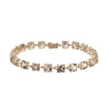 Doorbuster LUXORO 10K Yellow Gold Asscher Cut AAA Turkizite Link Bracelet (6.50 In) 3.20 Grams 12.15 ctw - Sticky add to cart bar