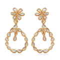 Polki Diamond Earrings in Platinum Over Sterling Silver 0.25 ctw - Sticky add to cart bar