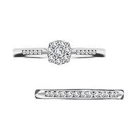 Diamond 0.53 ctw Ring in Platinum Over Sterling Silver (Size 10.0)