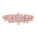 Luxoro I3 Natural Pink Diamond 0.50 ctw Art Deco Cluster Ring in 10K Rose Gold - Sticky add to cart bar