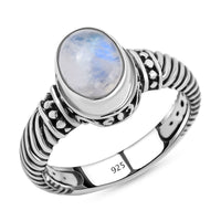 Rainbow Moonstone 2.25 ctw Ring in Sterling Silver (Size 5.5)