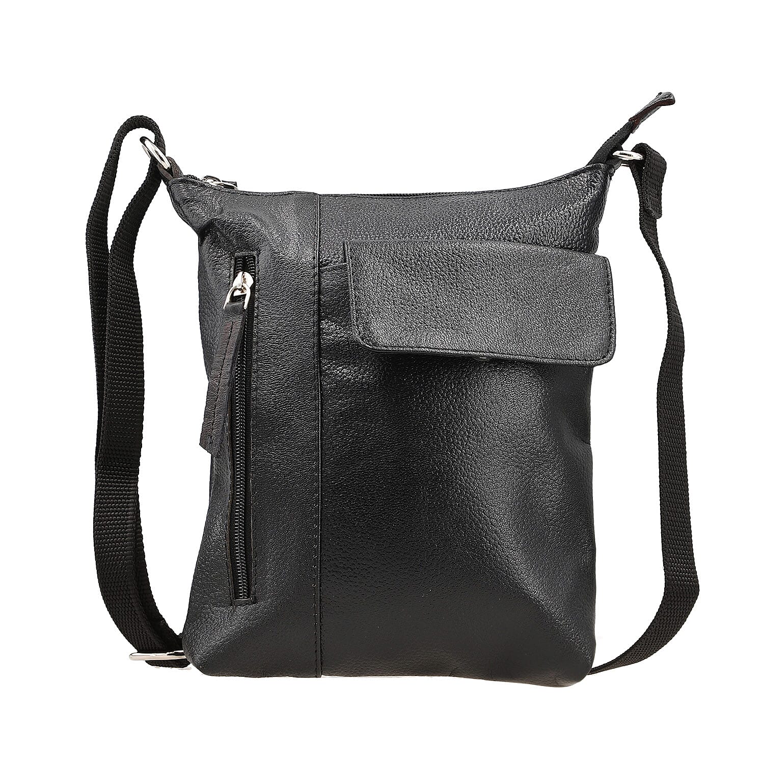 TLV -100% Genuine Leather  Cross body Bag  SIZE: 8(L)x1.5(W)x9.5(H)  inches COLOR: Black