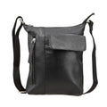 TLV -100% Genuine Leather  Cross body Bag  SIZE: 8(L)x1.5(W)x9.5(H)  inches COLOR: Black - Sticky add to cart bar