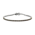 Green Diamond Tennis Bracelet in Platinum Over Sterling Silver (7.25 In) 3.00 ctw - Sticky add to cart bar
