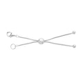 Rhodium Over Sterling Silver Adjustable Bolo Bead Snake Chain with 9MM Lobster Lock - Sticky add to cart bar