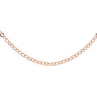 14K Rose Gold Over Sterling Silver Adjustable Bolo Rolo Chain 24 Inches 1.90 Grams