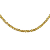 Italian 14K Yellow Gold Over Sterling Silver Bismark Chain 20 Inches 3 Grams