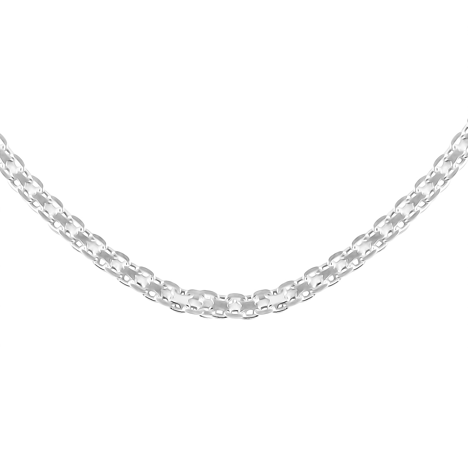 Italian Sterling Silver Bismark Chain 20 Inches 3 Grams