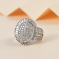Diamond Cocktail Ring in Platinum Over Sterling Silver (Size 6.0) 2.00 ctw - Sticky add to cart bar