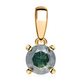 Luxoro 10K Yellow Gold Green Diamond Solitaire Pendant 1.00 ctw - Sticky add to cart bar